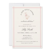 Cream and Pink Silly Goose Baby Shower