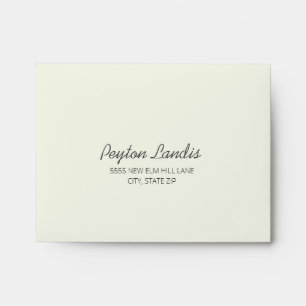 Cream and Purple Wedding RSVP Return Envelope