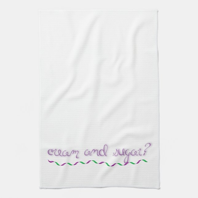 Cream and Sugar? Kitchen Towel (Vertical)