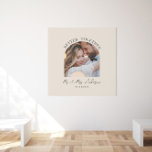 Cream arch photo wedding gift home decor<br><div class="desc">Better together couple pink girly arch photo wedding announcement and gift poster print. Modern girly elegant natural cream colorway.</div>