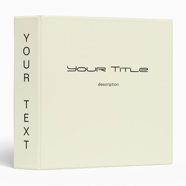 Cream Avery Custom Signature Classeur 1 1/2" (Devant/Côté)