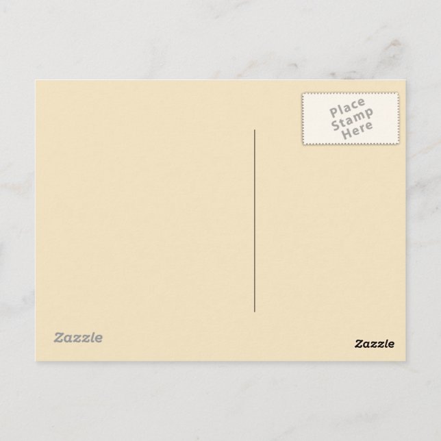 Cream Background on Postcard (Back)
