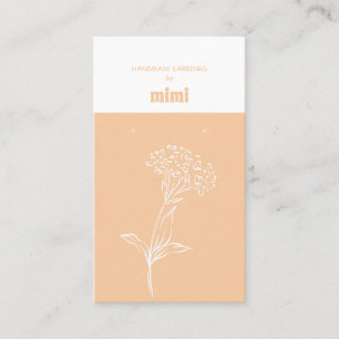 Cream Beige Earring Display Business Card