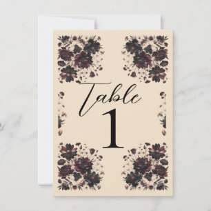 Cream Beige Vintage Shabby Chic Moody Floral Invitation