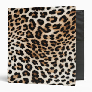 Cream Black Leopard Print Binder