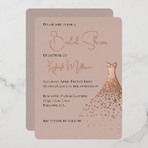 Cream Blush Glam Diamonds Dress Bridal Shower