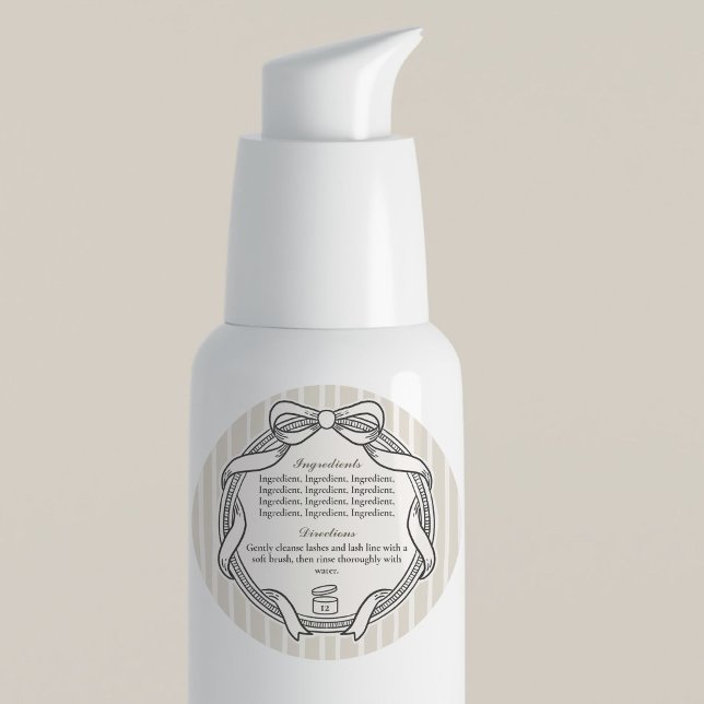 Cream Bow Frame Ingredients & Directions Label (Cream Bow Frame Ingredients & Directions Label)