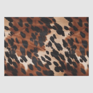 Cream Brown Black Cowhide Tissue Paper