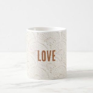 Cream Brown Boho Bohemian   Coffee Mug