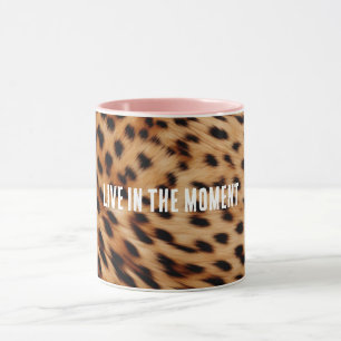 Cream Brown Leopard Print Mug