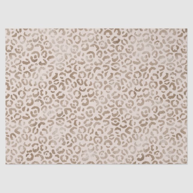 Cream Brown Leopard Print          Tissue Paper (Front)