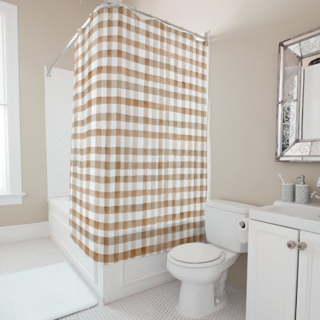 Cream Brown Stripes Tan Plaid (In Situ)