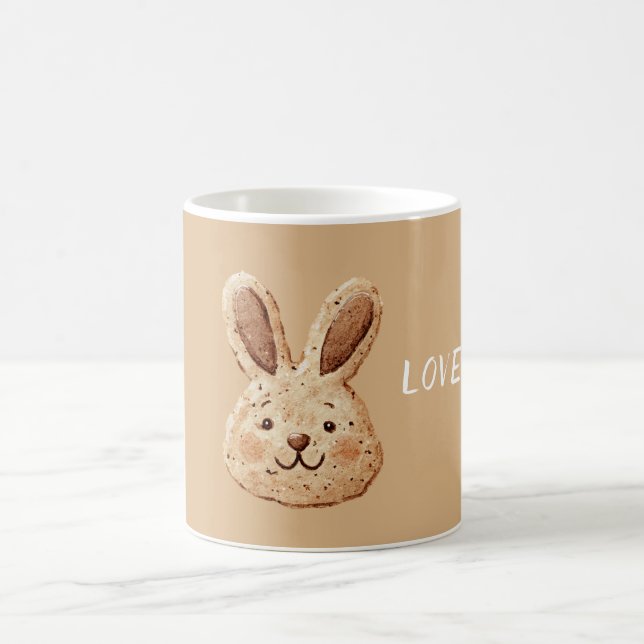Cream Bunny Face Cookie   Coffee Mug (Center)