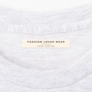 Cream Business Name Clothing Brand Fabric Iron On