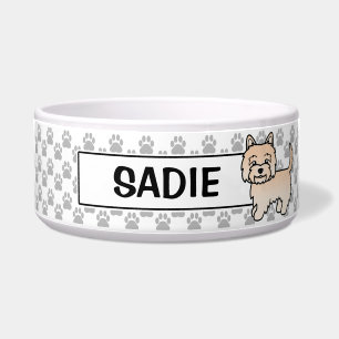 Cream Cairn Terrier Cartoon Dog Illustration