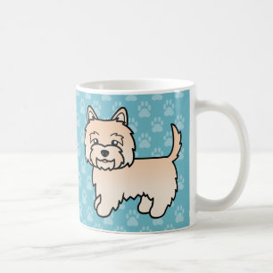 Cream Cairn Terrier Cartoon Dog Illustration Coffee Mug