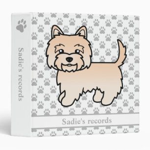 Cream Cairn Terrier Dog & Pet Records Text Binder