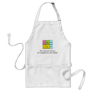 Cream Cakes periodic table phrase apron