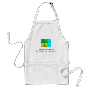 Cream Cakes periodic table phrase apron