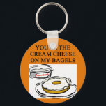 cream cheese and bagels keychain<br><div class="desc">show your love with yhis design!more great stuff at jimbuf and jimhartley galleries</div>