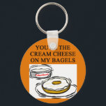 cream cheese and bagels keychain<br><div class="desc">show your love with yhis design!more great stuff at jimbuf and jimhartley galleries</div>