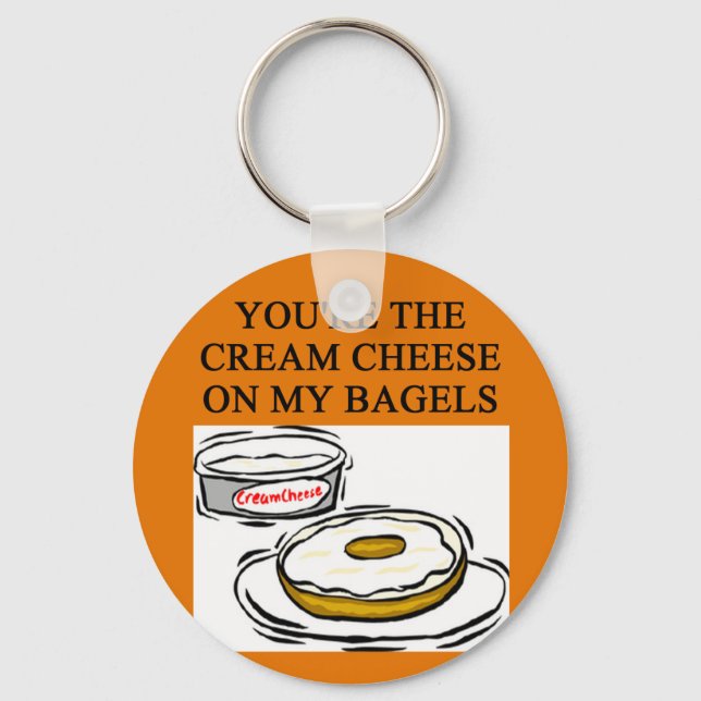 cream cheese and bagels keychain (Front)