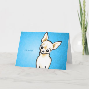 Cream Chihuahua Head Tilt Custom Message Card