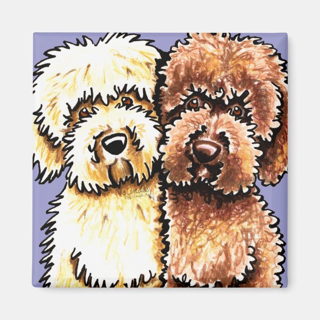 Cream Chocolate Labradoodles Magnet (Front)