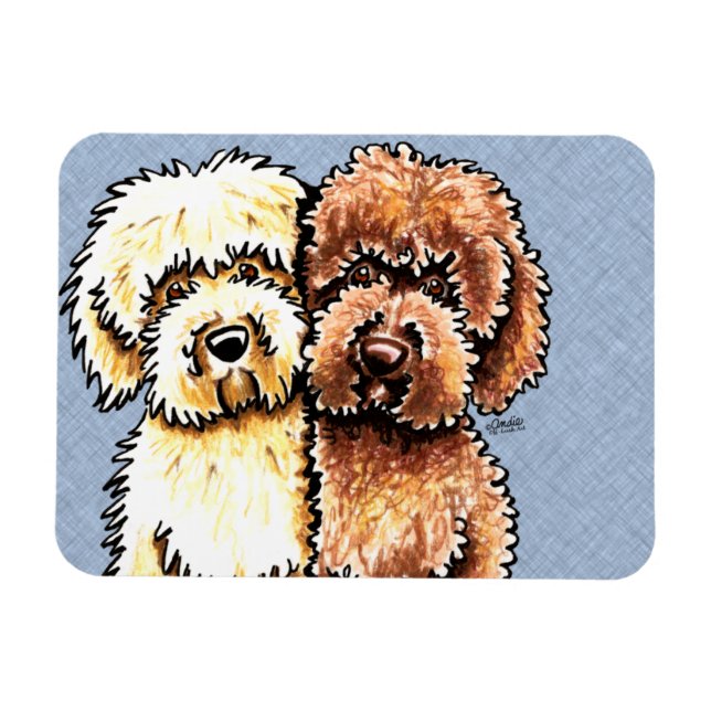 Cream Chocolate Labradoodles Magnet (Horizontal)