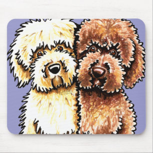 Cream Chocolate Labradoodles Mouse Pad