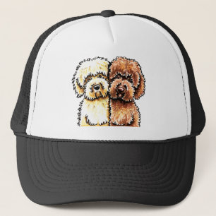 Cream Chocolate Labradoodles Trucker Hat