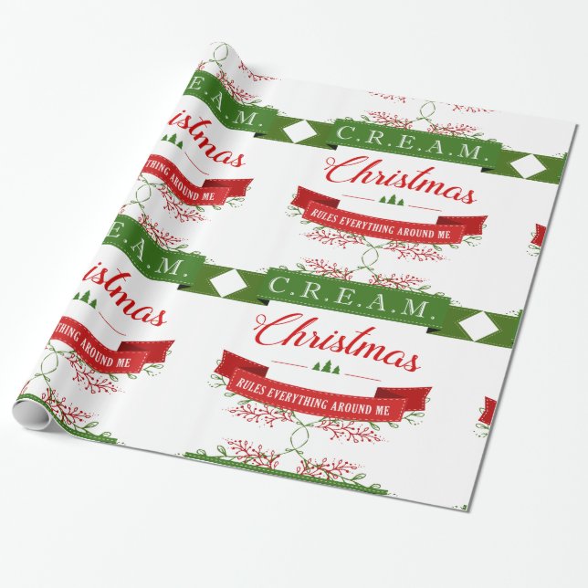 CREAM Christmas Rules Everything Around Me! Wrapping Paper (Unrolled)