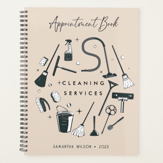 Cream Cleaning Services  Appointment Planner (Front)