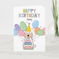 Cream Cockapoo Cavapoo Dog Happy Birthday