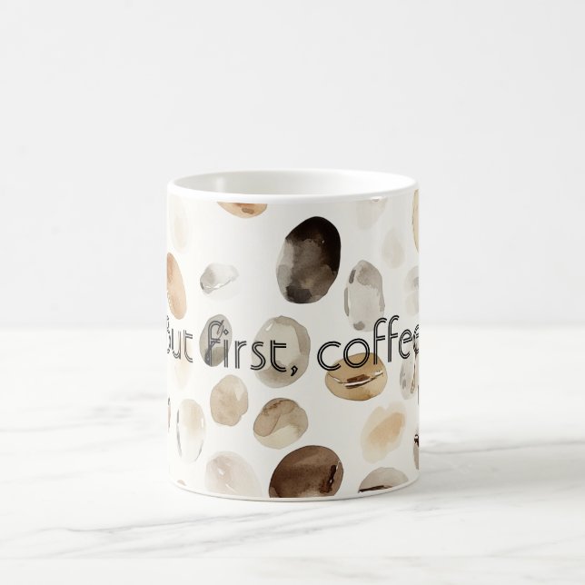 Cream Coffee Beans Mug (Center)