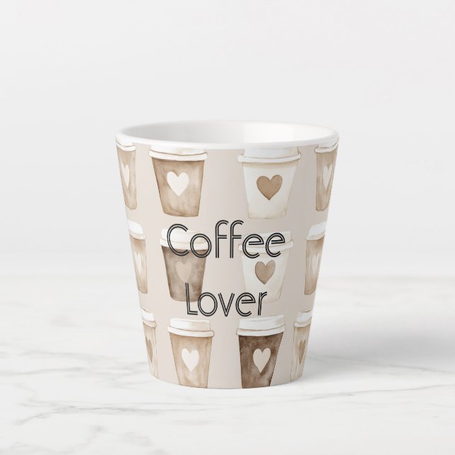 Cream Coffee Heart Cups (Front)