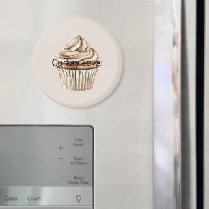 Cream Coffee Muffin Magnet
