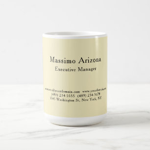Cream Color Professional Modern Business Profile Coffee Mug