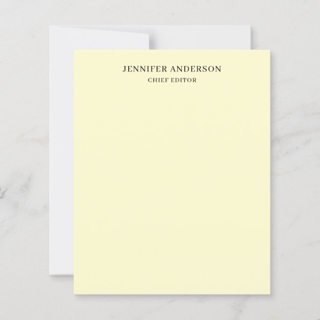 Cream Color Professional Modern Plain Minimalist (Front)