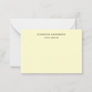 Cream Color Professional Modern Plain Minimalist Card
