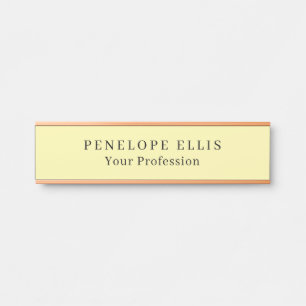 Cream Color Unique Original Classical Professional Door Sign
