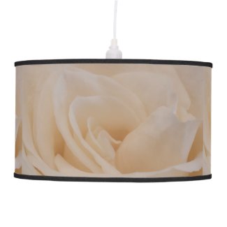 Cream Colored Rose Closeup Pendant Lamp