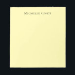 Cream Colour Minimalist Plain Elegant Notepad<br><div class="desc">This design is for you. A perfect look with eyecatching but not irritating letters on a cream background. Both functional and aesthetic. What more do you want?</div>
