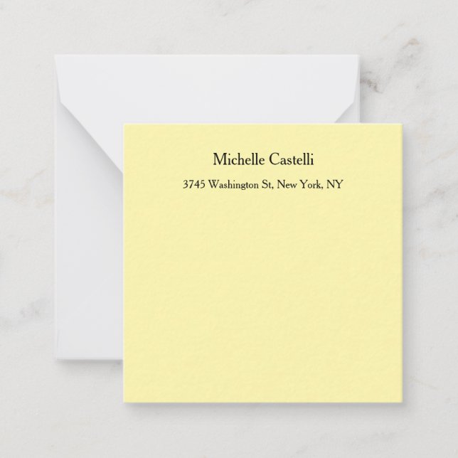 Cream Colour Professional Unique Classical Card (Front)