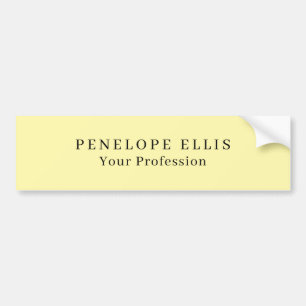 Cream Colour Unique Original Classical Professiona Bumper Sticker