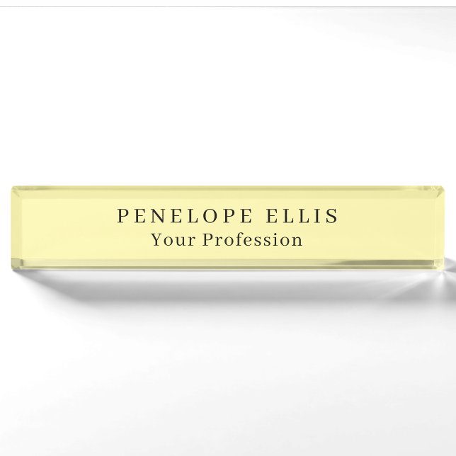 Cream Colour Unique Original Classical Professiona Nameplate (Front)
