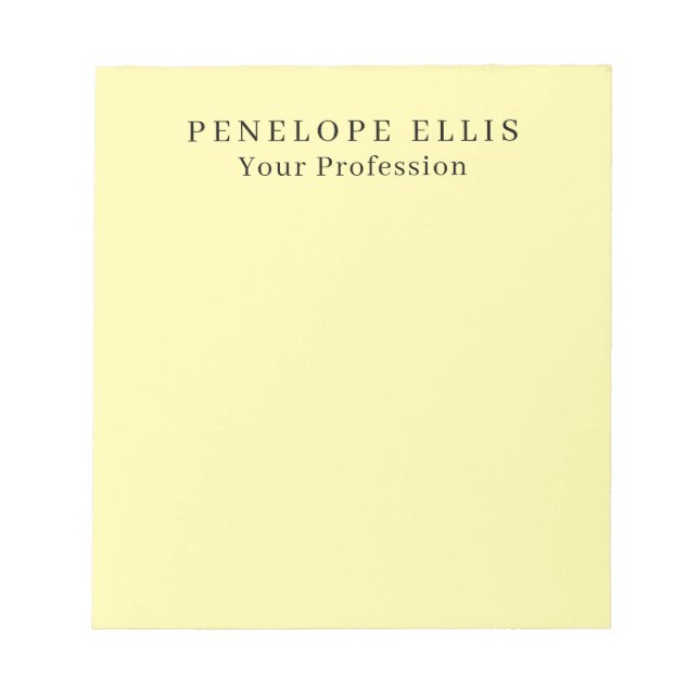 Cream Colour Unique Original Classical Professiona Notepad (Front)