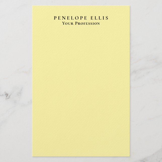 Cream Colour Unique Original Classical Professiona Stationery (Front)