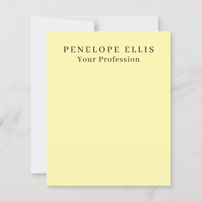 Cream Colour Unique Professional Paper Sheet (Front)
