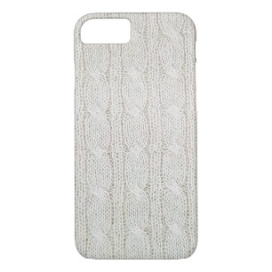 cream coloured cable knit pattern Case-Mate iPhone case